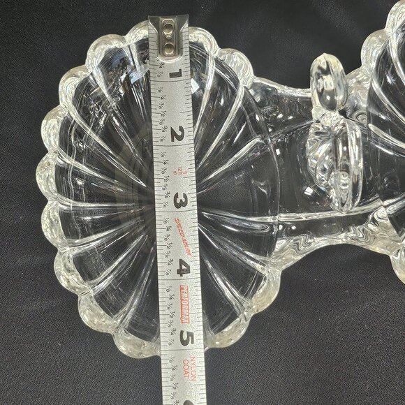 Heisey Marked Crystollite Handled Two Part Conserve Relish Dish 8.25" - Picture 8 of 11